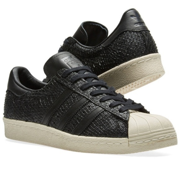 black leather superstars